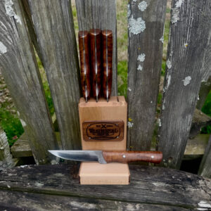 Four Piece Steak Knife Set - Curly Maple